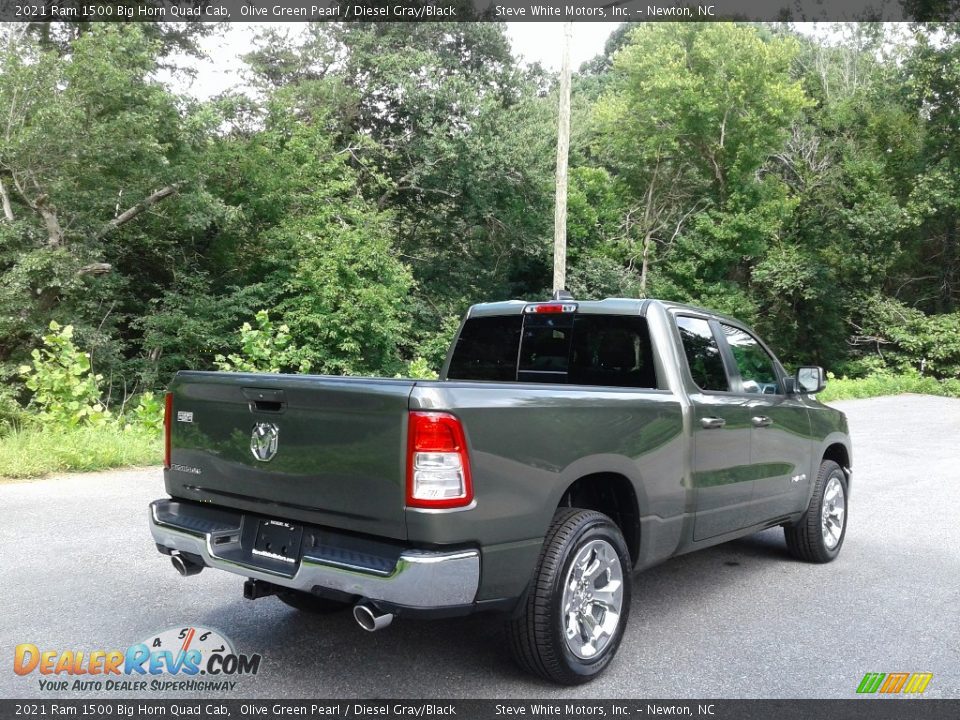 2021 Ram 1500 Big Horn Quad Cab Olive Green Pearl / Diesel Gray/Black Photo #6