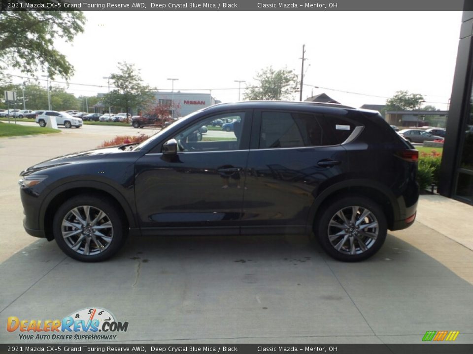 2021 Mazda CX-5 Grand Touring Reserve AWD Deep Crystal Blue Mica / Black Photo #6