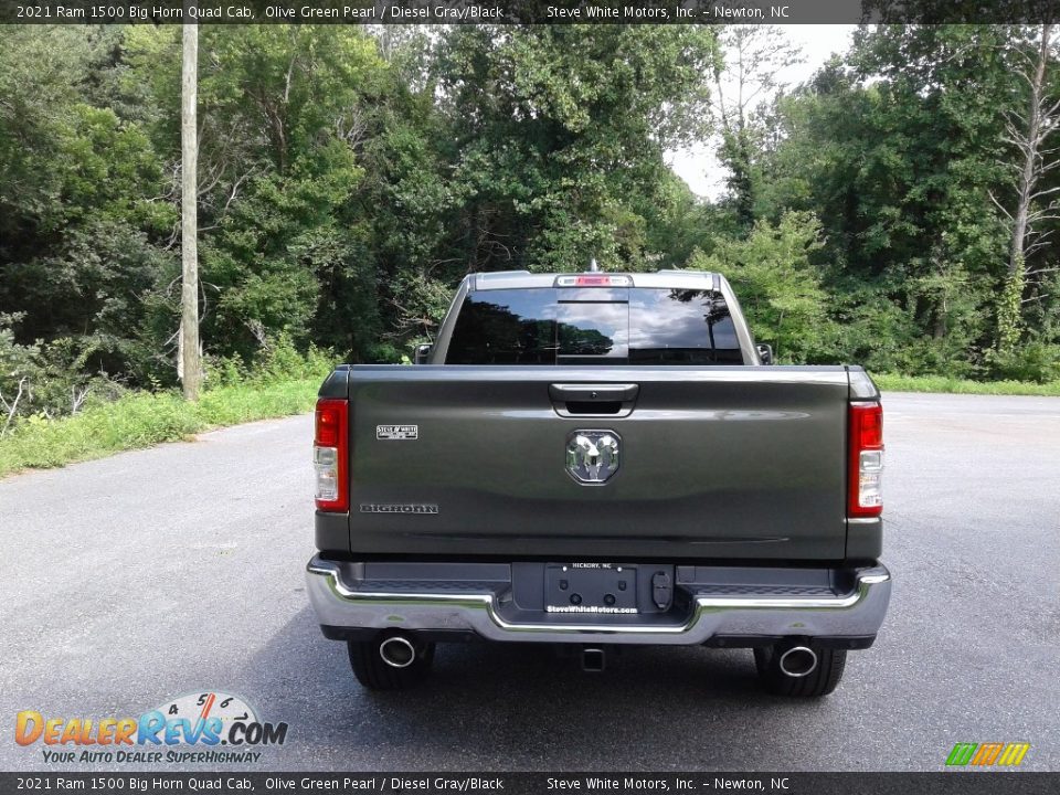 2021 Ram 1500 Big Horn Quad Cab Olive Green Pearl / Diesel Gray/Black Photo #7