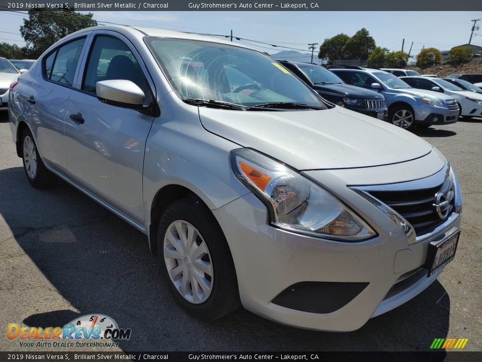 2019 Nissan Versa S Brilliant Silver Metallic / Charcoal Photo #1