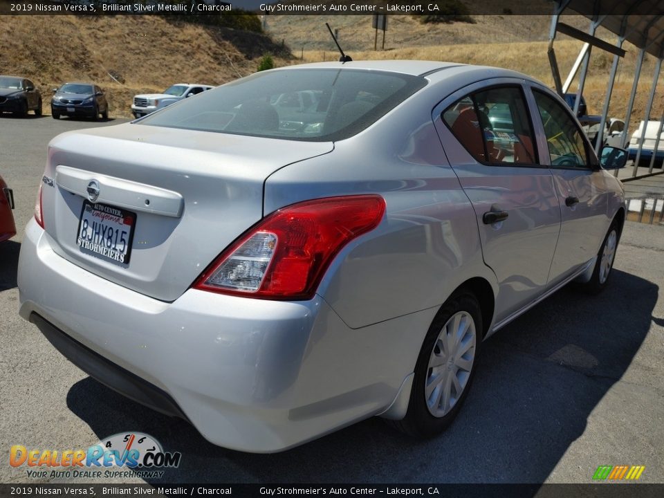 2019 Nissan Versa S Brilliant Silver Metallic / Charcoal Photo #6