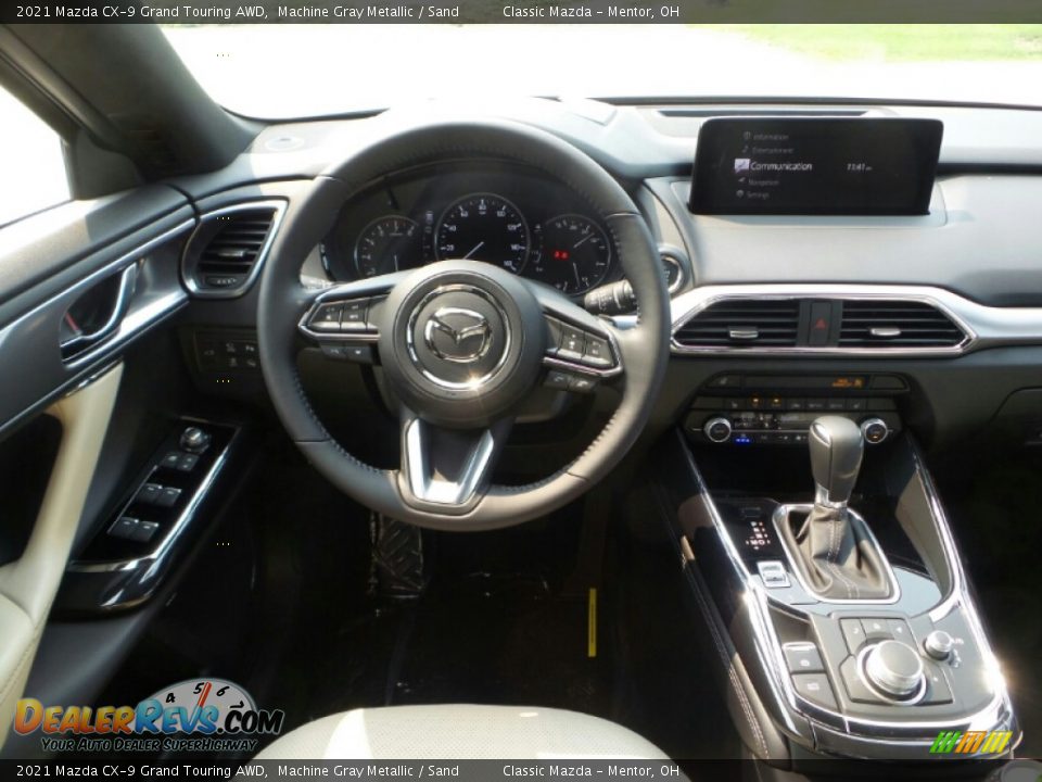 2021 Mazda CX-9 Grand Touring AWD Machine Gray Metallic / Sand Photo #4