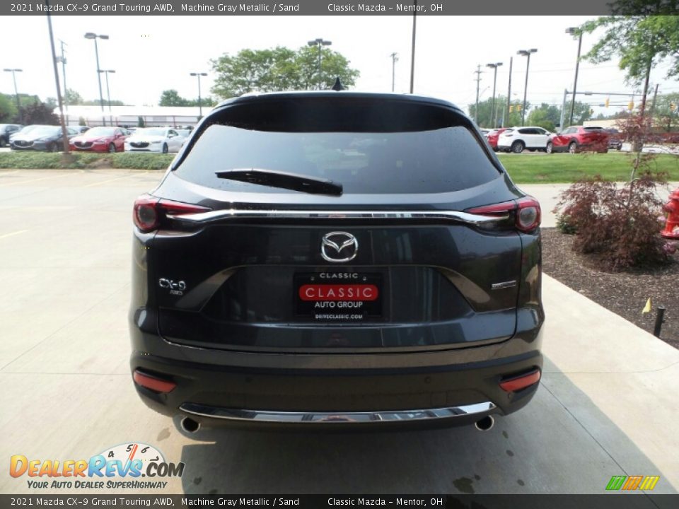2021 Mazda CX-9 Grand Touring AWD Machine Gray Metallic / Sand Photo #5
