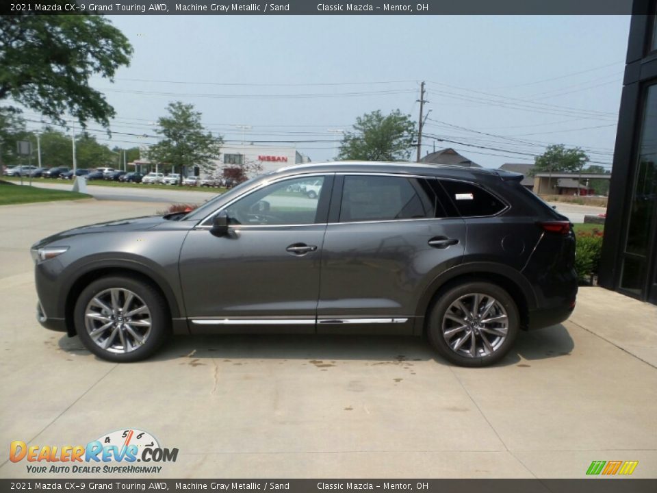 2021 Mazda CX-9 Grand Touring AWD Machine Gray Metallic / Sand Photo #6
