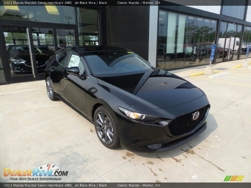 2021 Mazda Mazda3 Select Hatchback AWD Jet Black Mica / Black Photo #1