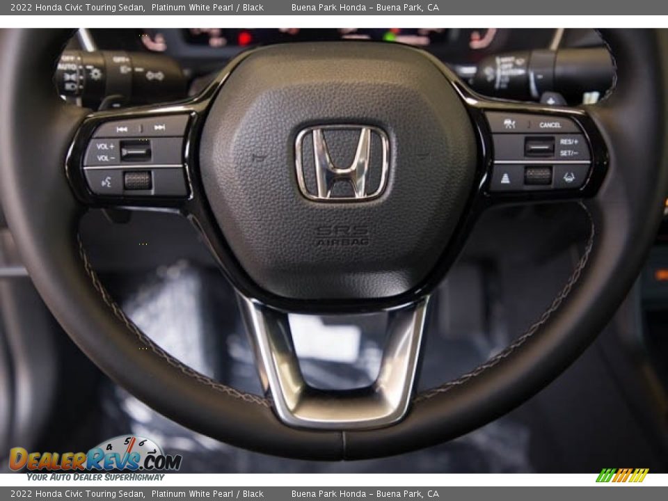2022 Honda Civic Touring Sedan Platinum White Pearl / Black Photo #19