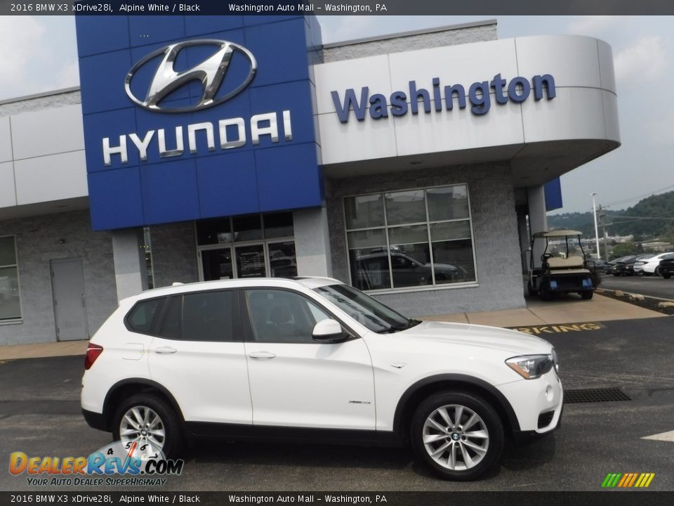 2016 BMW X3 xDrive28i Alpine White / Black Photo #2