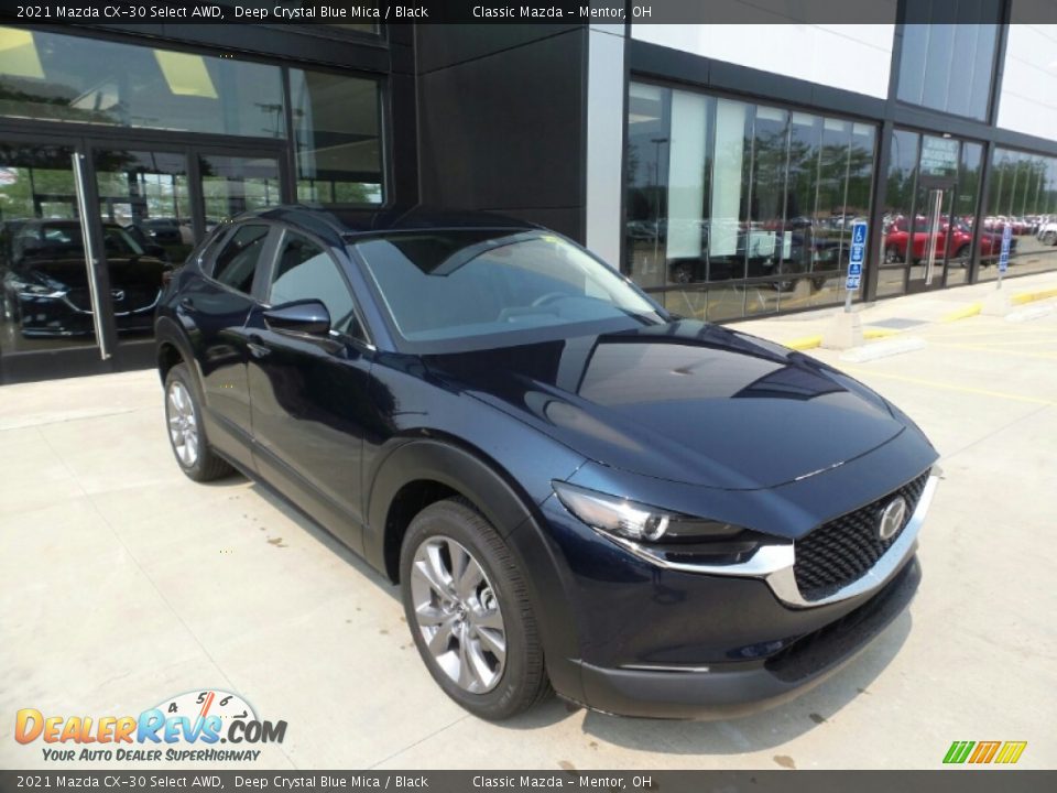 2021 Mazda CX-30 Select AWD Deep Crystal Blue Mica / Black Photo #1
