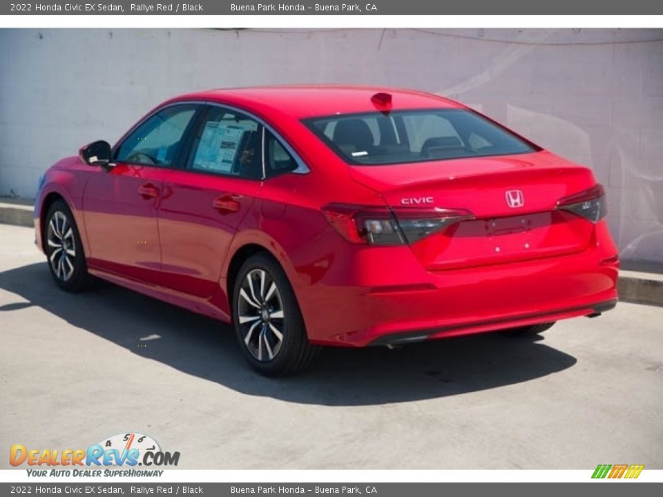 2022 Honda Civic EX Sedan Rallye Red / Black Photo #2