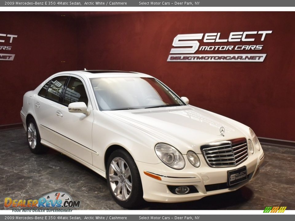 2009 Mercedes-Benz E 350 4Matic Sedan Arctic White / Cashmere Photo #3