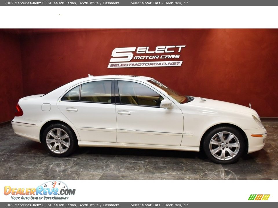 2009 Mercedes-Benz E 350 4Matic Sedan Arctic White / Cashmere Photo #4