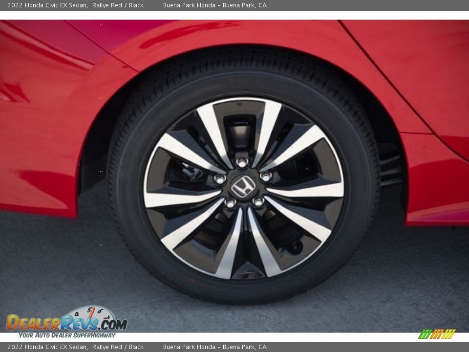 2022 Honda Civic EX Sedan Rallye Red / Black Photo #10