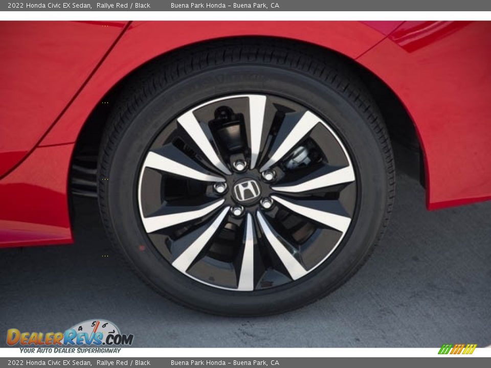 2022 Honda Civic EX Sedan Rallye Red / Black Photo #12