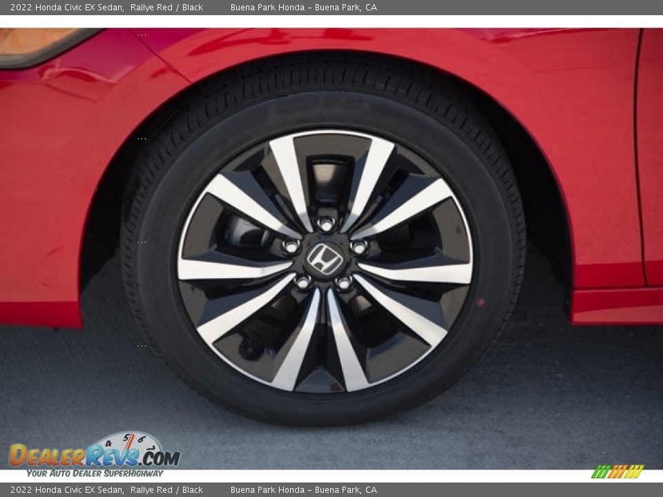 2022 Honda Civic EX Sedan Rallye Red / Black Photo #13