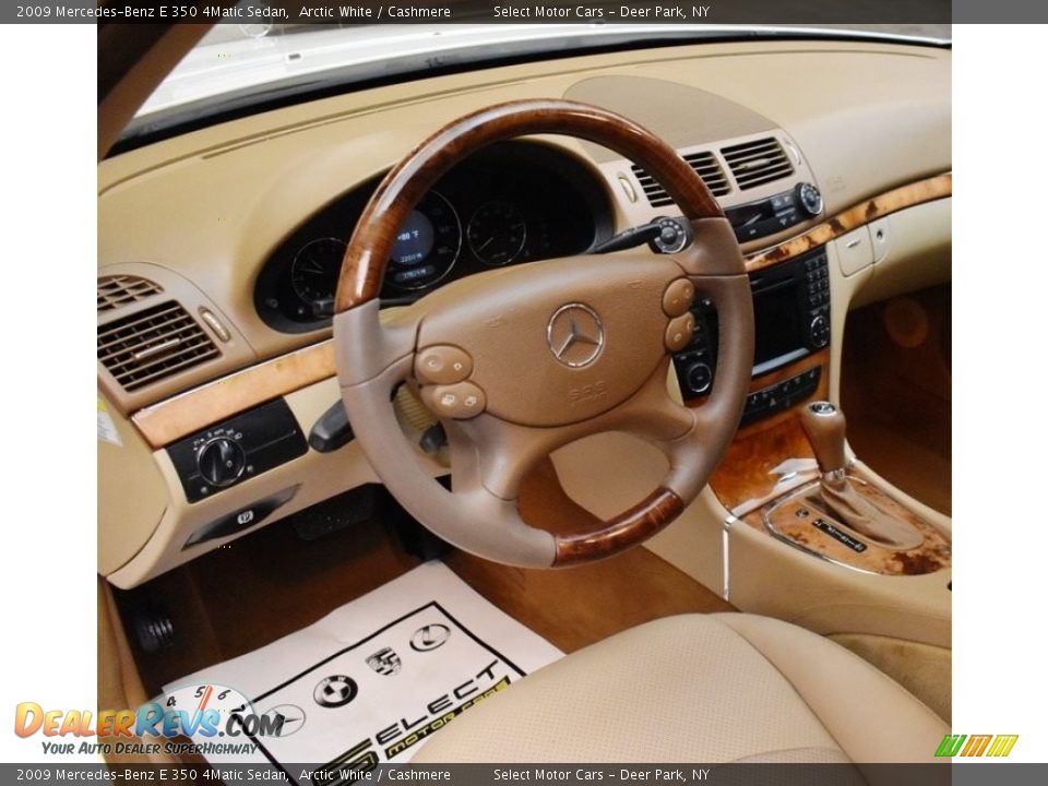 2009 Mercedes-Benz E 350 4Matic Sedan Arctic White / Cashmere Photo #10