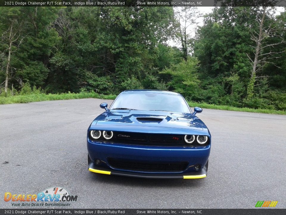 2021 Dodge Challenger R/T Scat Pack Indigo Blue / Black/Ruby Red Photo #3
