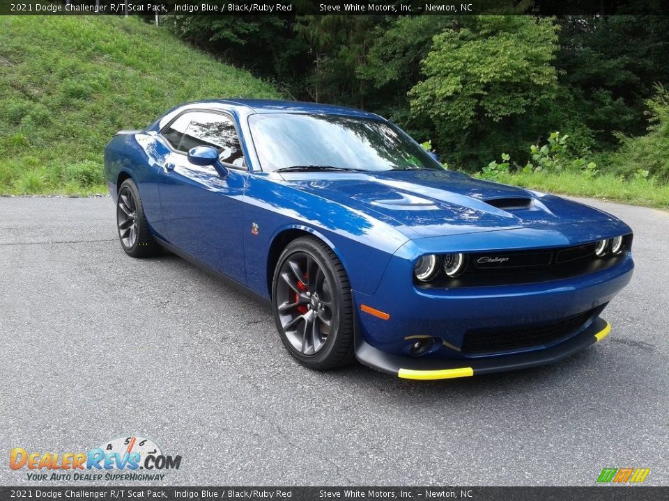 2021 Dodge Challenger R/T Scat Pack Indigo Blue / Black/Ruby Red Photo #4