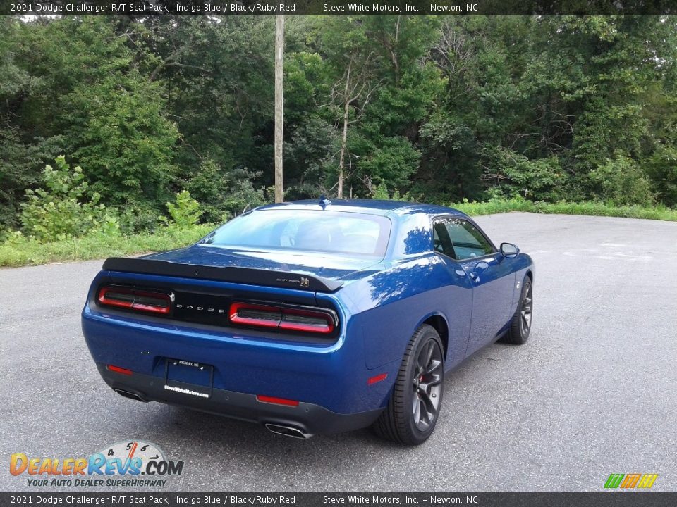 2021 Dodge Challenger R/T Scat Pack Indigo Blue / Black/Ruby Red Photo #6