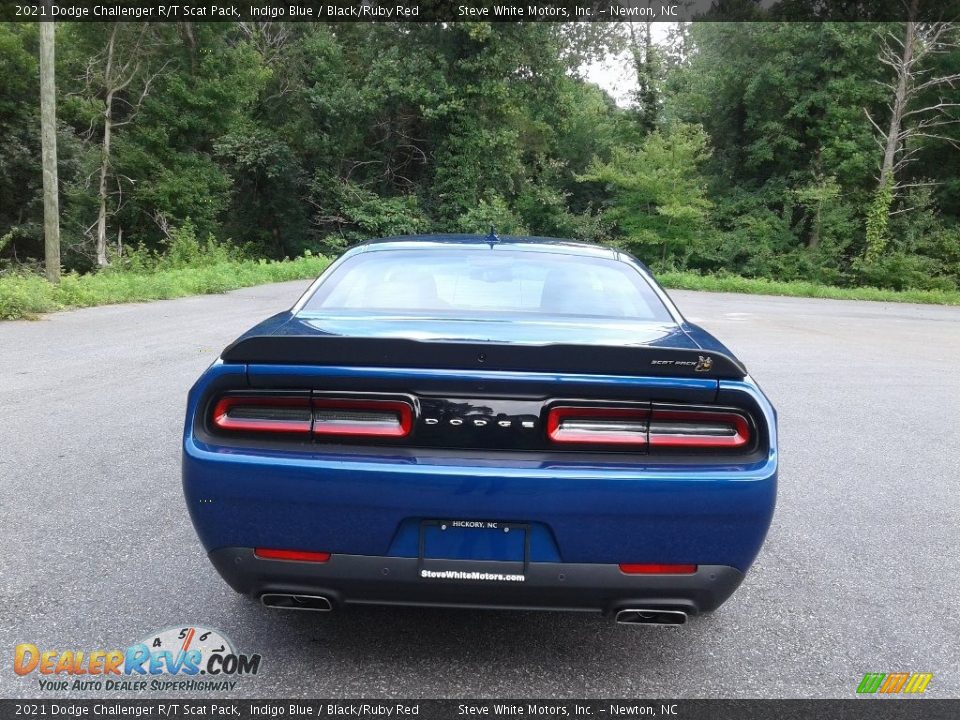 2021 Dodge Challenger R/T Scat Pack Indigo Blue / Black/Ruby Red Photo #7