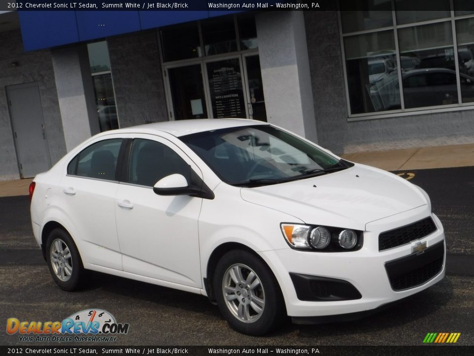 2012 Chevrolet Sonic LT Sedan Summit White / Jet Black/Brick Photo #1