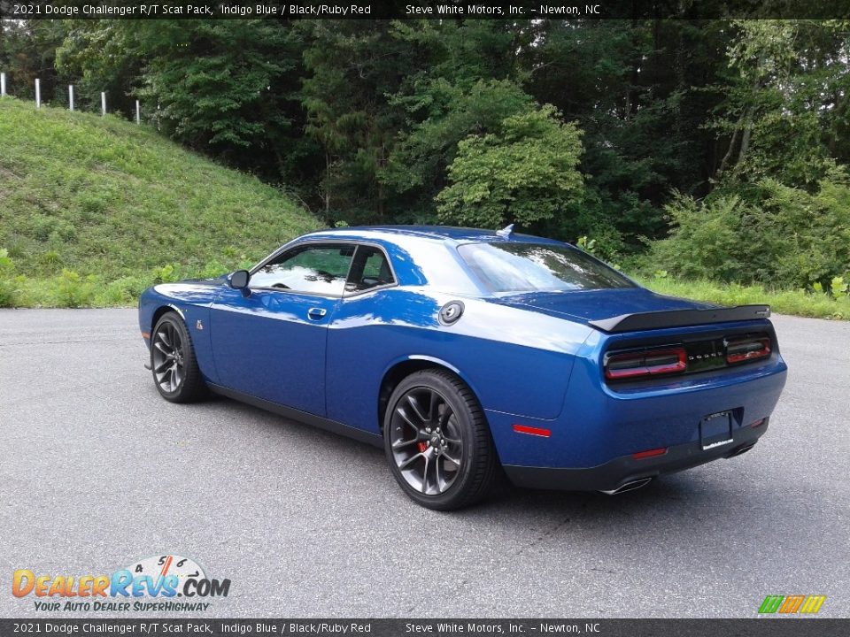 2021 Dodge Challenger R/T Scat Pack Indigo Blue / Black/Ruby Red Photo #8