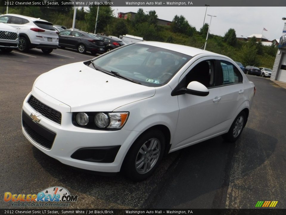 2012 Chevrolet Sonic LT Sedan Summit White / Jet Black/Brick Photo #5