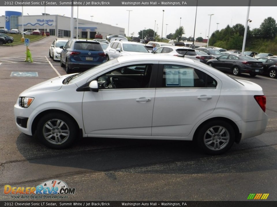 2012 Chevrolet Sonic LT Sedan Summit White / Jet Black/Brick Photo #6