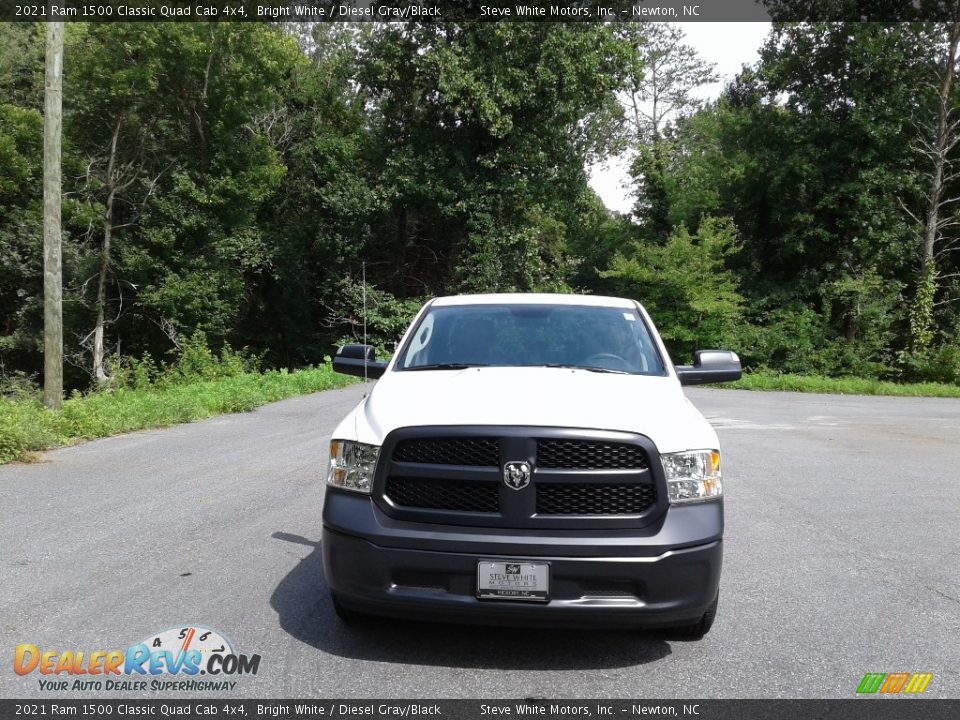 2021 Ram 1500 Classic Quad Cab 4x4 Bright White / Diesel Gray/Black Photo #3
