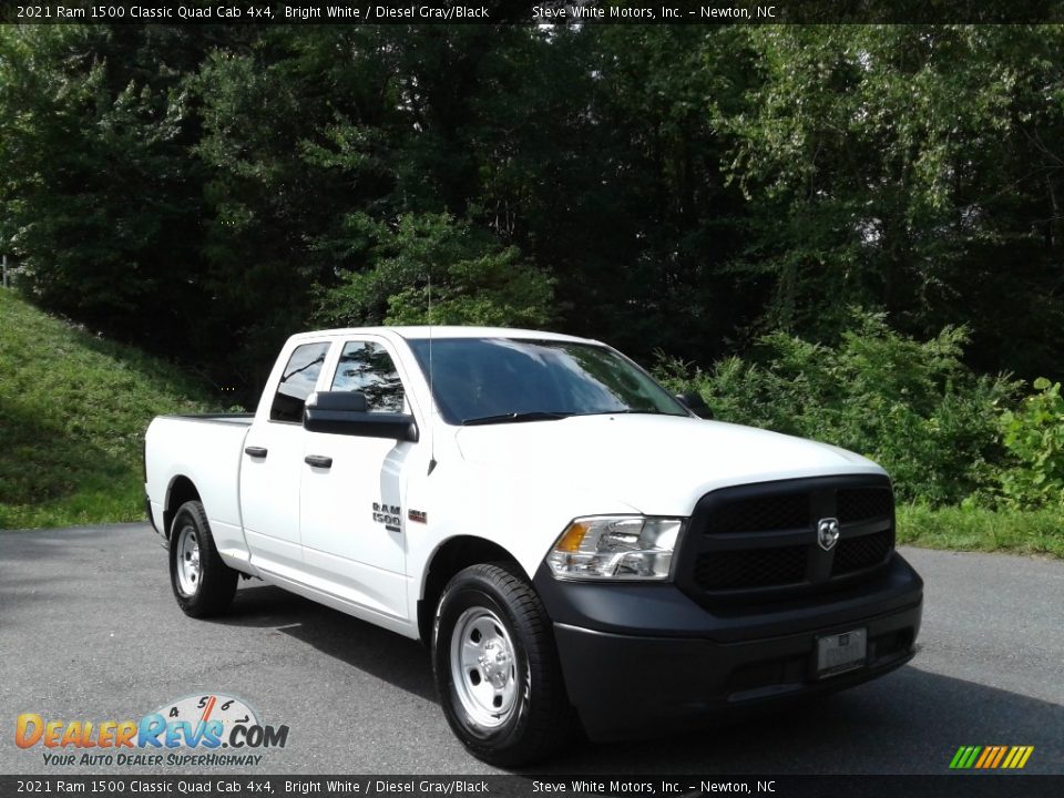 2021 Ram 1500 Classic Quad Cab 4x4 Bright White / Diesel Gray/Black Photo #4