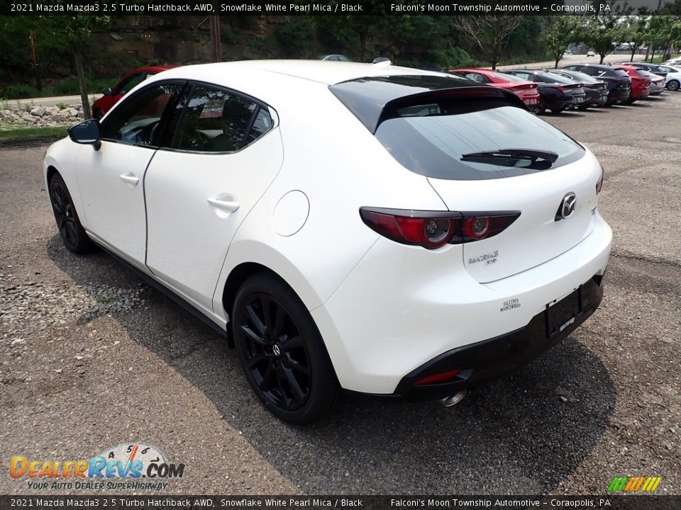 2021 Mazda Mazda3 2.5 Turbo Hatchback AWD Snowflake White Pearl Mica / Black Photo #7