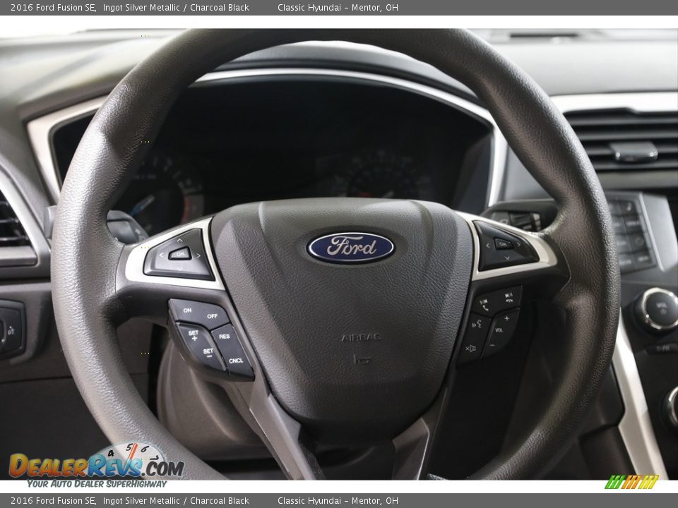 2016 Ford Fusion SE Ingot Silver Metallic / Charcoal Black Photo #7