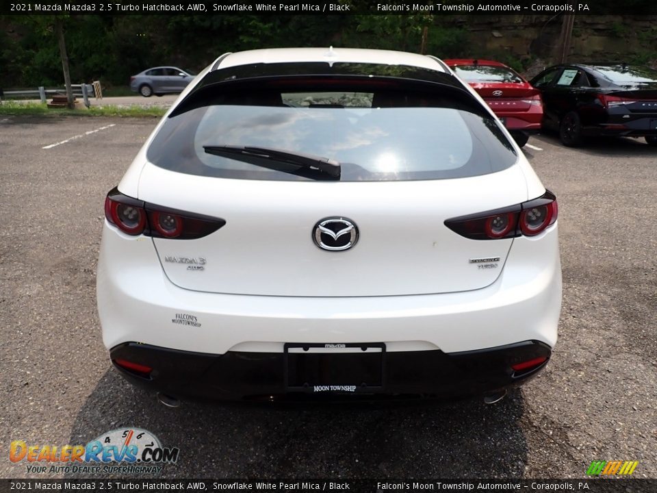 2021 Mazda Mazda3 2.5 Turbo Hatchback AWD Snowflake White Pearl Mica / Black Photo #8