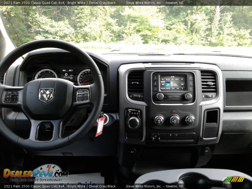 2021 Ram 1500 Classic Quad Cab 4x4 Bright White / Diesel Gray/Black Photo #12