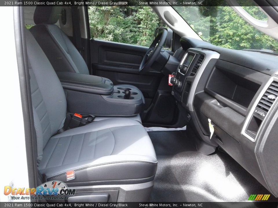 2021 Ram 1500 Classic Quad Cab 4x4 Bright White / Diesel Gray/Black Photo #14