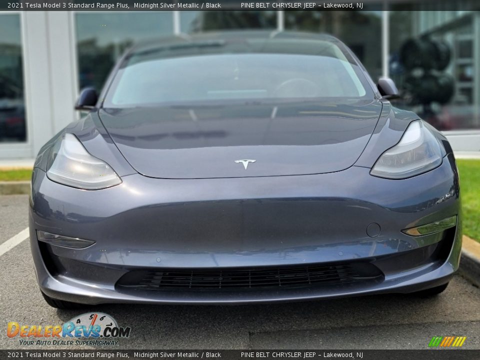 2021 Tesla Model 3 Standard Range Plus Midnight Silver Metallic / Black Photo #2