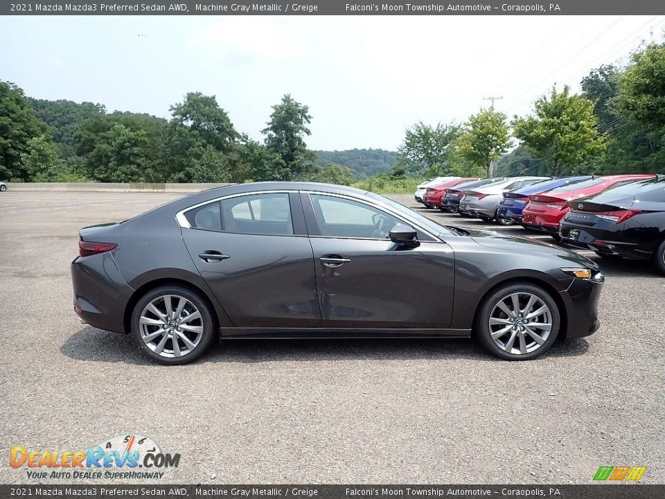 Machine Gray Metallic 2021 Mazda Mazda3 Preferred Sedan AWD Photo #1