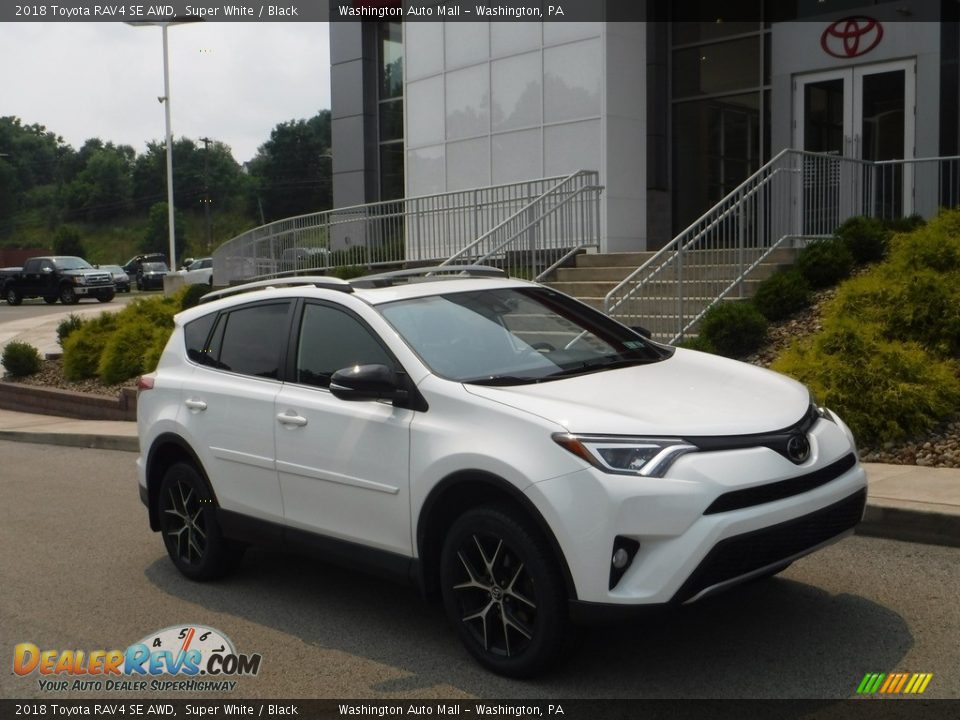 2018 Toyota RAV4 SE AWD Super White / Black Photo #1