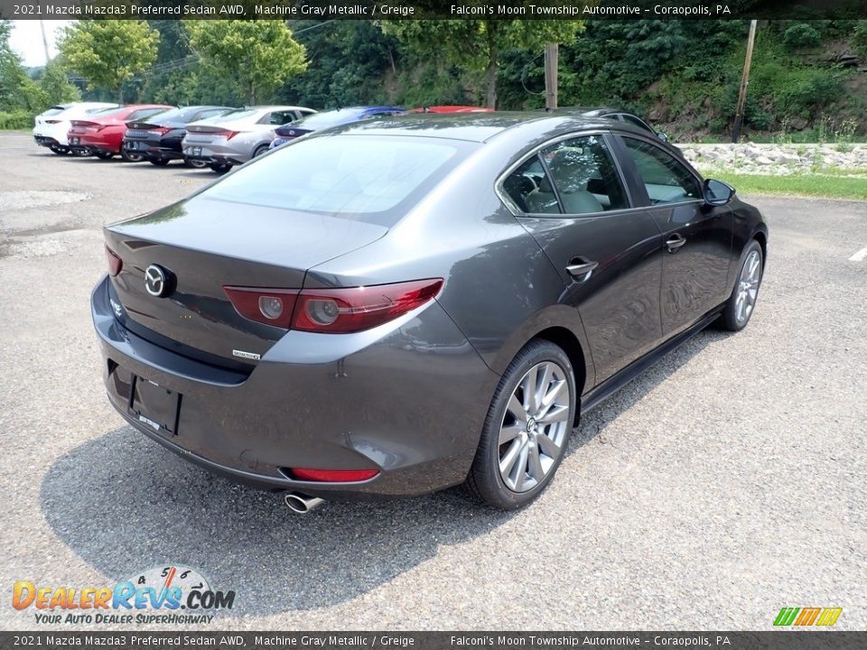 2021 Mazda Mazda3 Preferred Sedan AWD Machine Gray Metallic / Greige Photo #2