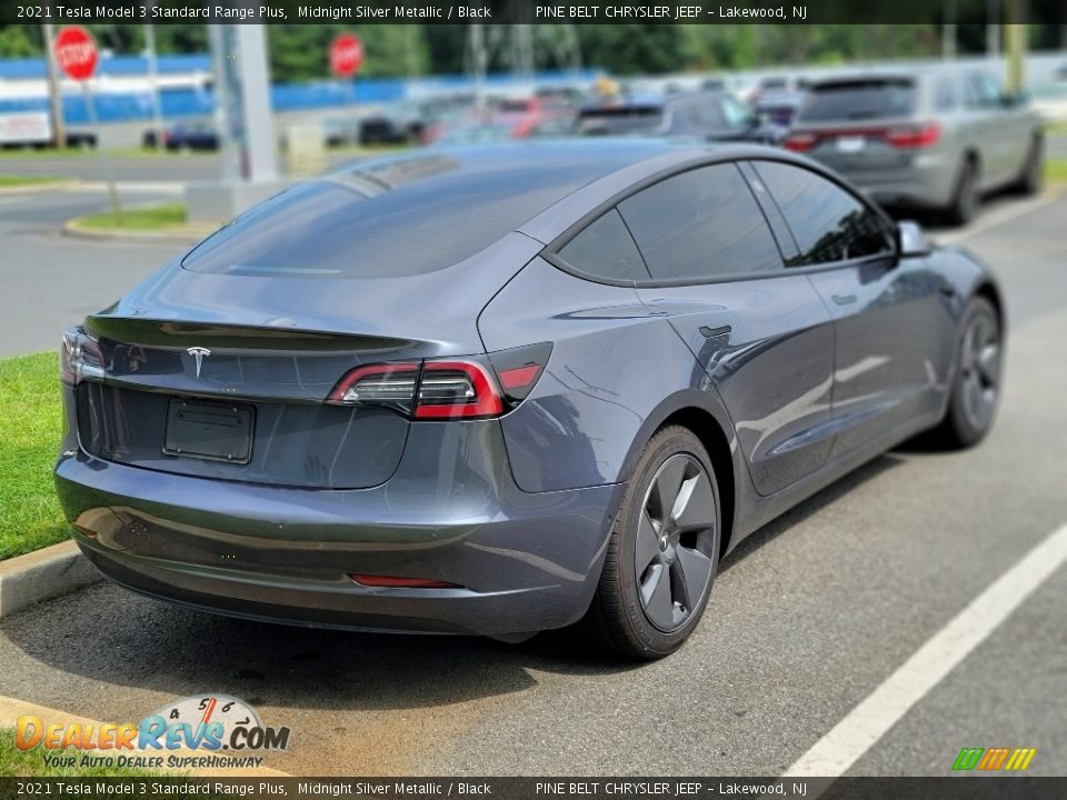 2021 Tesla Model 3 Standard Range Plus Midnight Silver Metallic / Black Photo #3