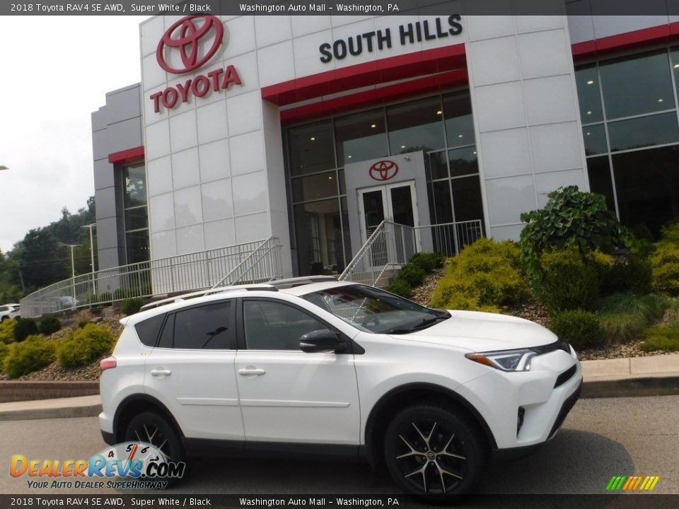 2018 Toyota RAV4 SE AWD Super White / Black Photo #2