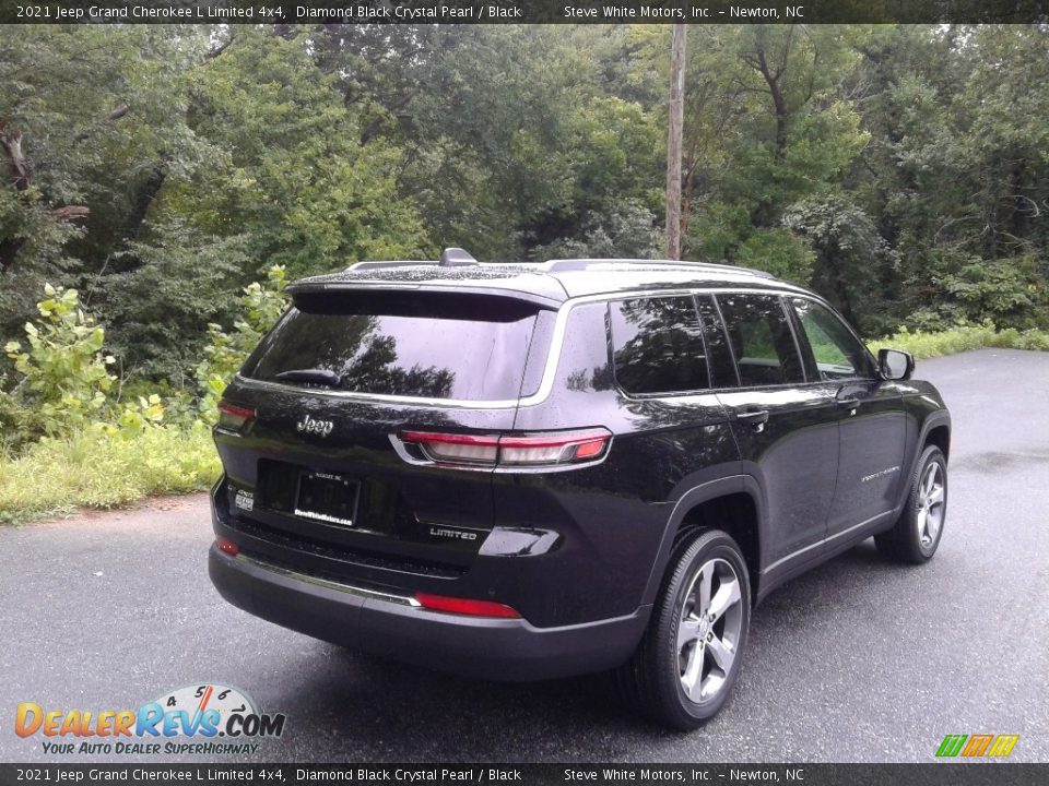 2021 Jeep Grand Cherokee L Limited 4x4 Diamond Black Crystal Pearl / Black Photo #6
