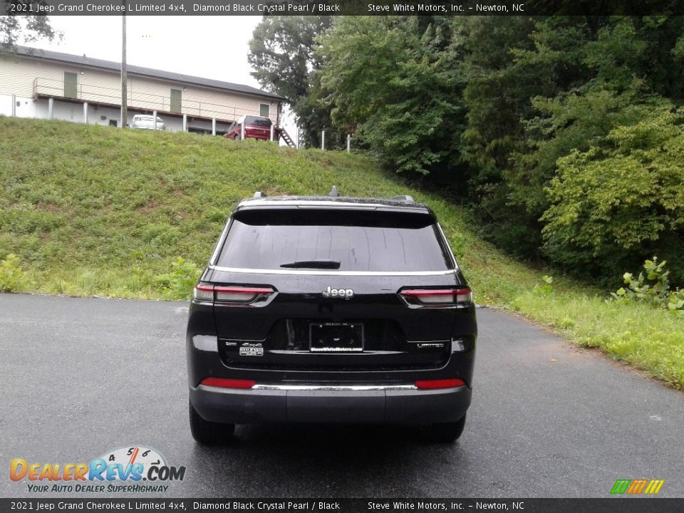 2021 Jeep Grand Cherokee L Limited 4x4 Diamond Black Crystal Pearl / Black Photo #7