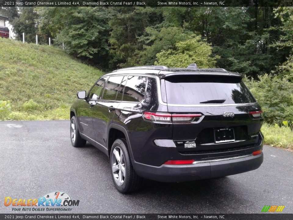 2021 Jeep Grand Cherokee L Limited 4x4 Diamond Black Crystal Pearl / Black Photo #8