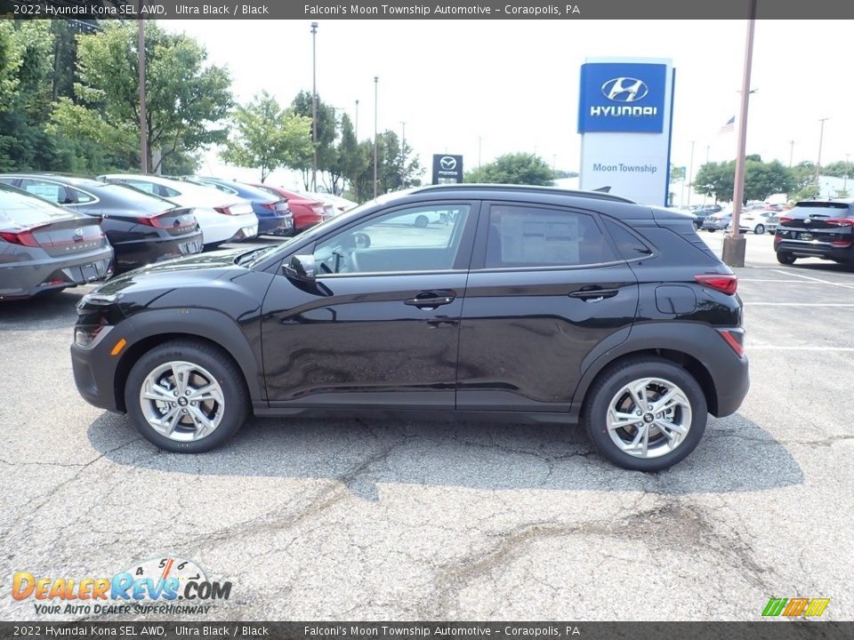 2022 Hyundai Kona SEL AWD Ultra Black / Black Photo #6