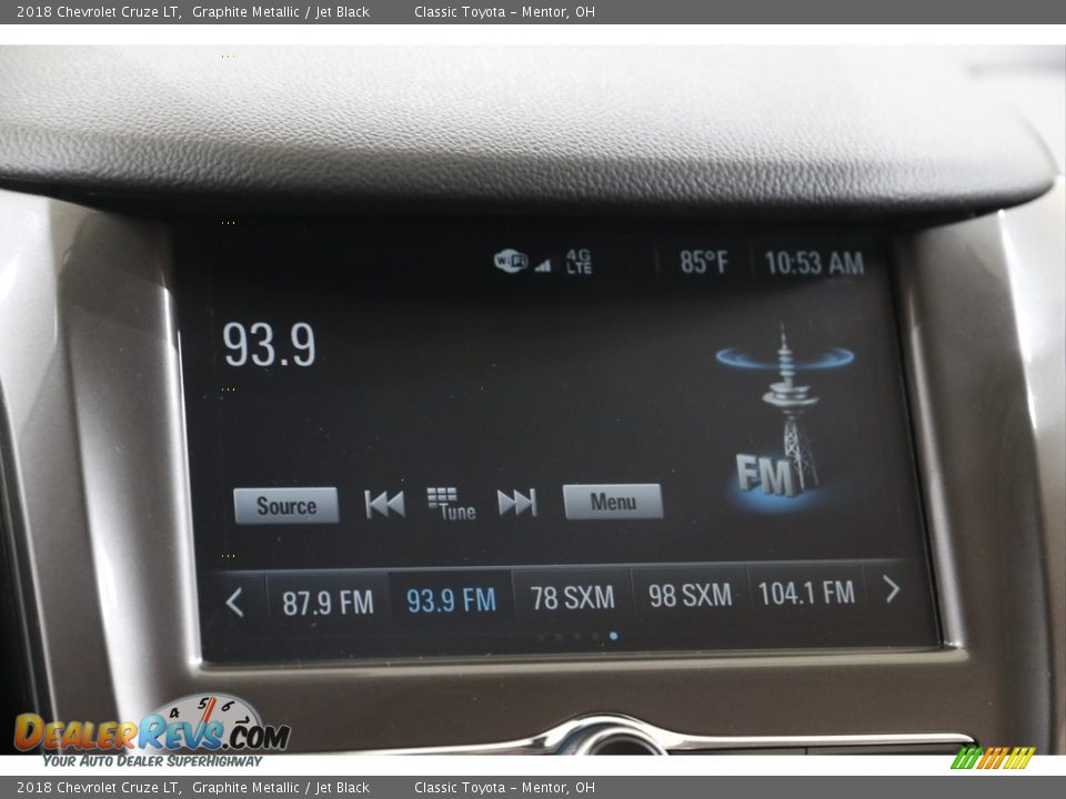 2018 Chevrolet Cruze LT Graphite Metallic / Jet Black Photo #10