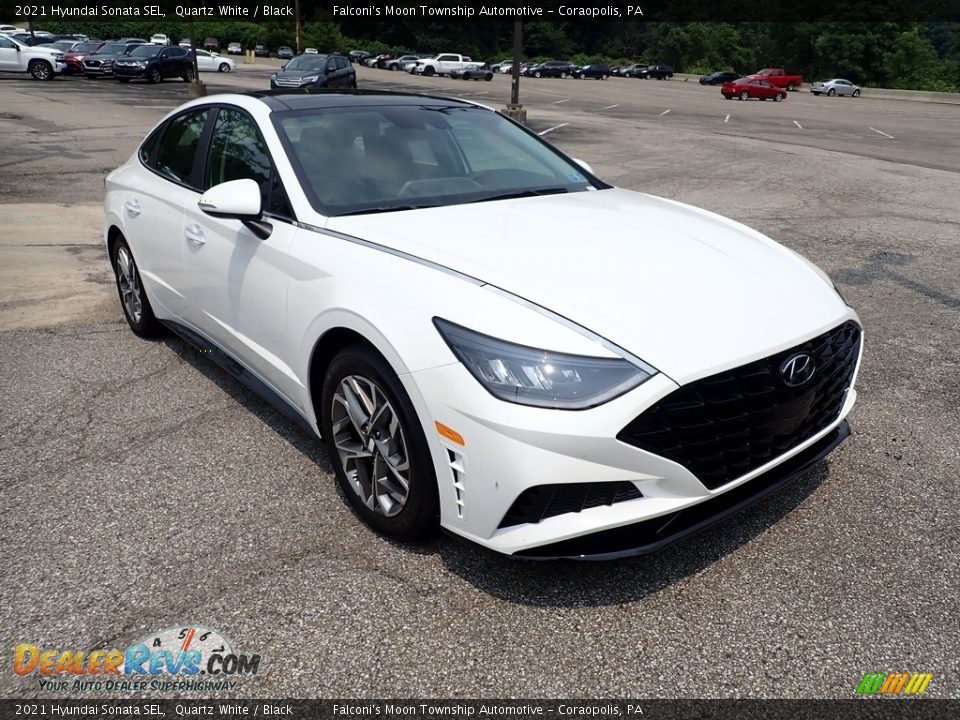 2021 Hyundai Sonata SEL Quartz White / Black Photo #3