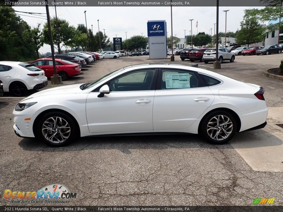 2021 Hyundai Sonata SEL Quartz White / Black Photo #6