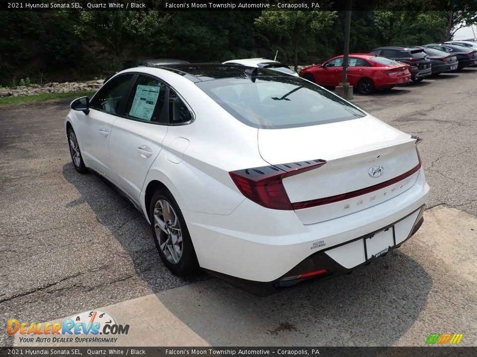 2021 Hyundai Sonata SEL Quartz White / Black Photo #7