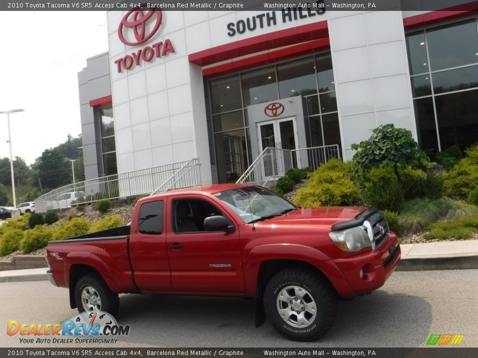 2010 Toyota Tacoma V6 SR5 Access Cab 4x4 Barcelona Red Metallic / Graphite Photo #2