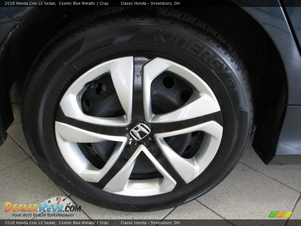 2018 Honda Civic LX Sedan Cosmic Blue Metallic / Gray Photo #6
